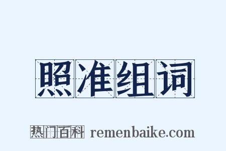 照准组词是什么意思的图片